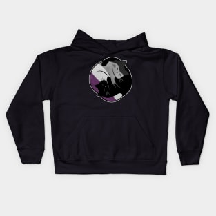 Asexual Eternal Yin Yang Cat Kids Hoodie